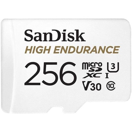 SANDISK SanDisk SDSQQNR-256G-AN6IA High Endurance Micro Sdx Card for 256GB; U3; V30 C10 Full Hd Recording with Adapter SDSQQNR-256G-AN6IA